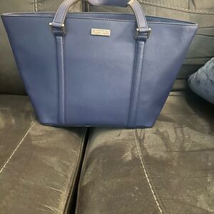 Kate Spade Blue Tote Bag with Minimalist Design
